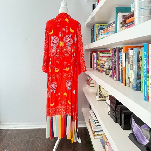 Cleobella Red Patterned Robe - Picture 5 of 14